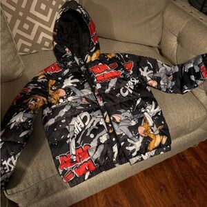 South Pole Kids Jacket - Black with Cartoon Print